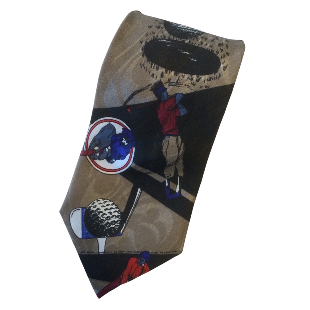 DiModa Hand Made Golf Themed  Men’s Necktie